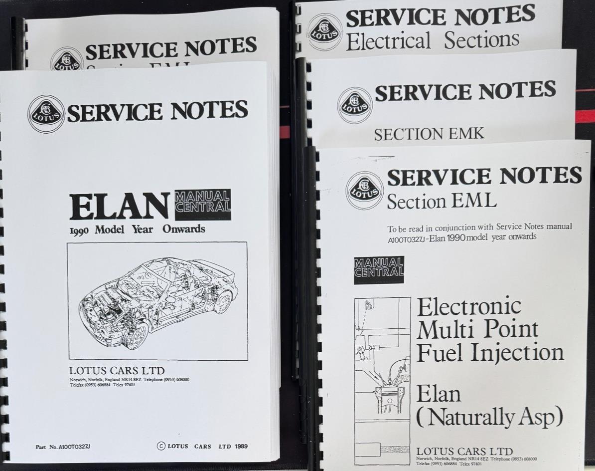 LOTUS ELAN M100 SERVICE MANUAL INCLUDING EMJ EMK EML MJ SECTIONS REPRINTED