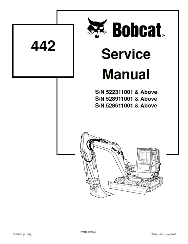 BOBCAT 442 SERVICE MANUAL REPRINTED COMB BOUND