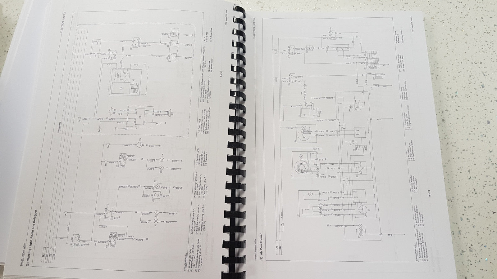 KUBOTA M8540 M9540 TRACTOR WORKSHOP MANUAL REPRINTED 2009 EDITION COMB BOUND