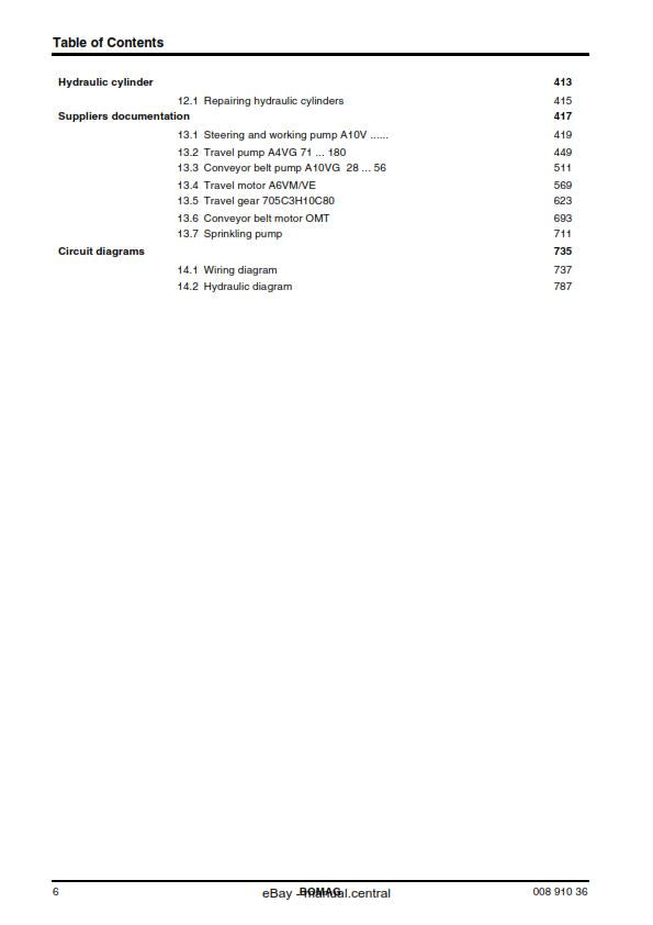 BOMAG BM 2000/60 SERVICE WORKSHOP REPAIR MANUAL REPRINT 06/2006 EDITION