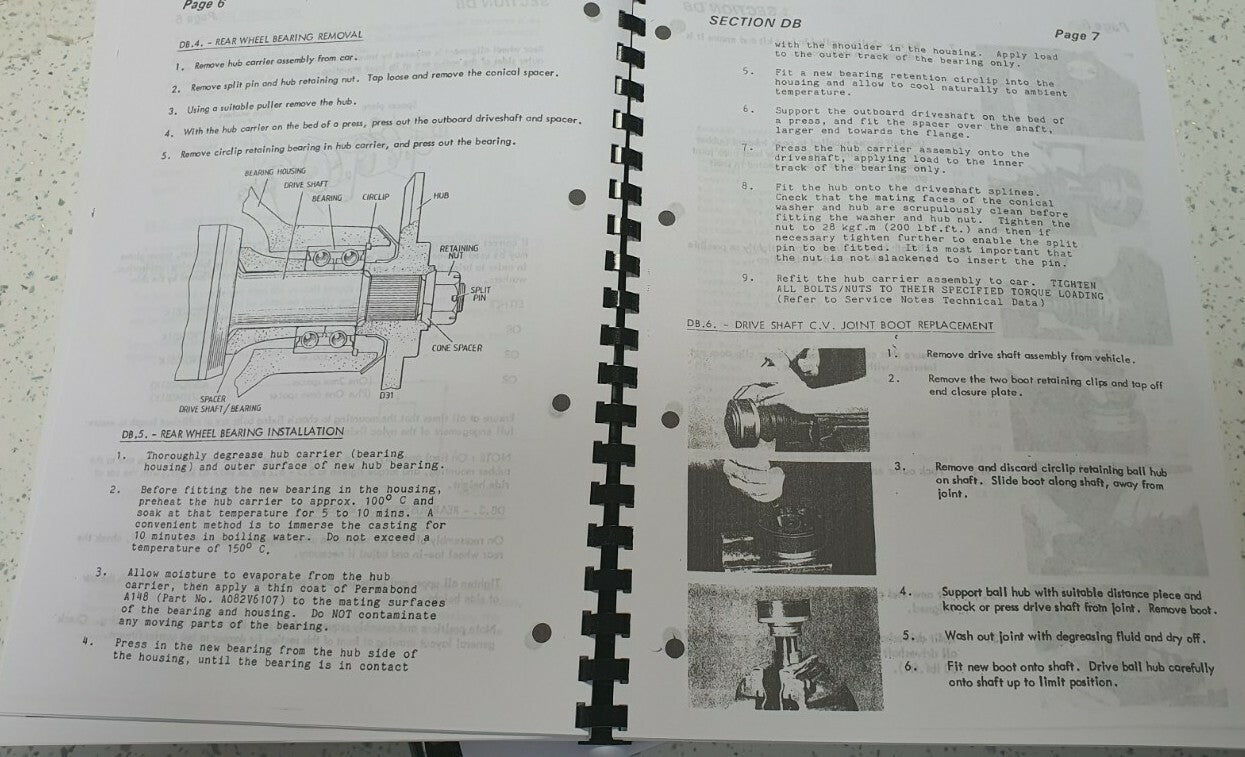 LOTUS TURBO ESPRIT & ESPRIT S3 SERVICE NOTES WORKSHOP MANUAL 80 - 87 REPRINTED