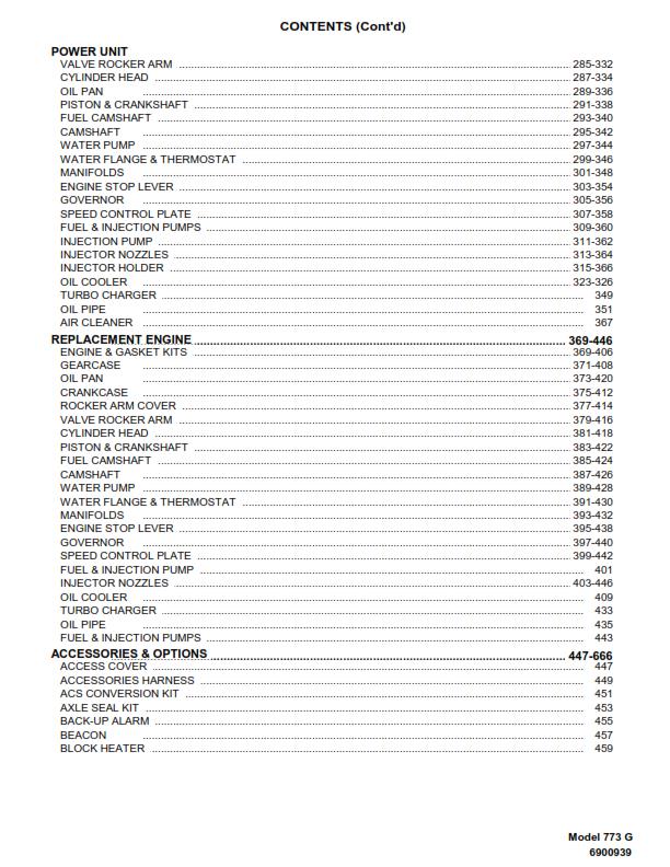 BOBCAT 773 G SERIES PARTS MANUAL REPRINTED COMB BOUND 2009 EDITION