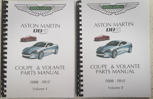 ASTON MARTIN DBS COUPE & VOLANTE PARTS MANUAL REPRINTED 2008 - 2012