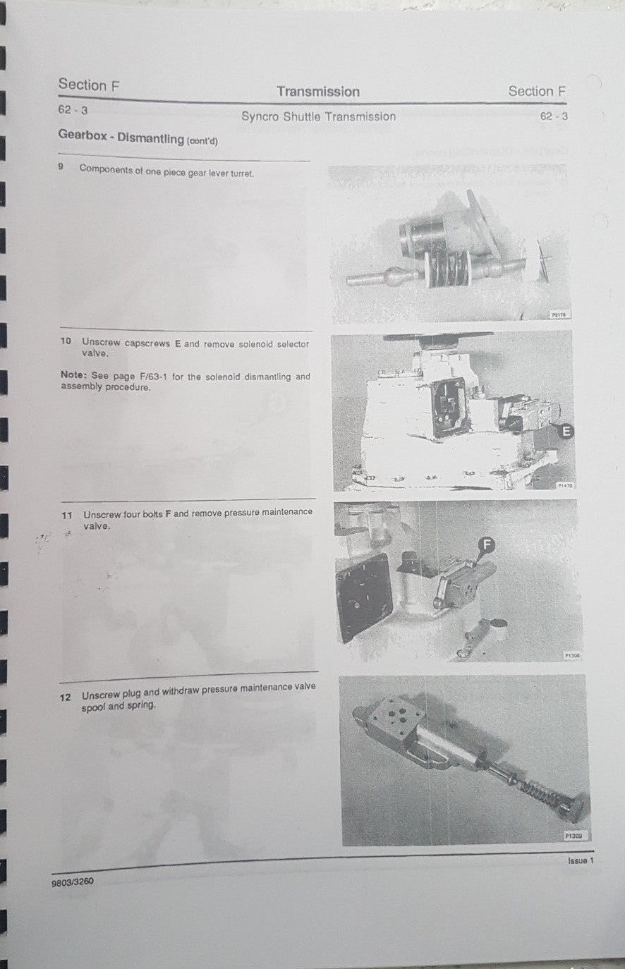 JCB 3CX 4CX  & VARIANTS SERVICE MANUAL REPRINTED COMB BOUND
