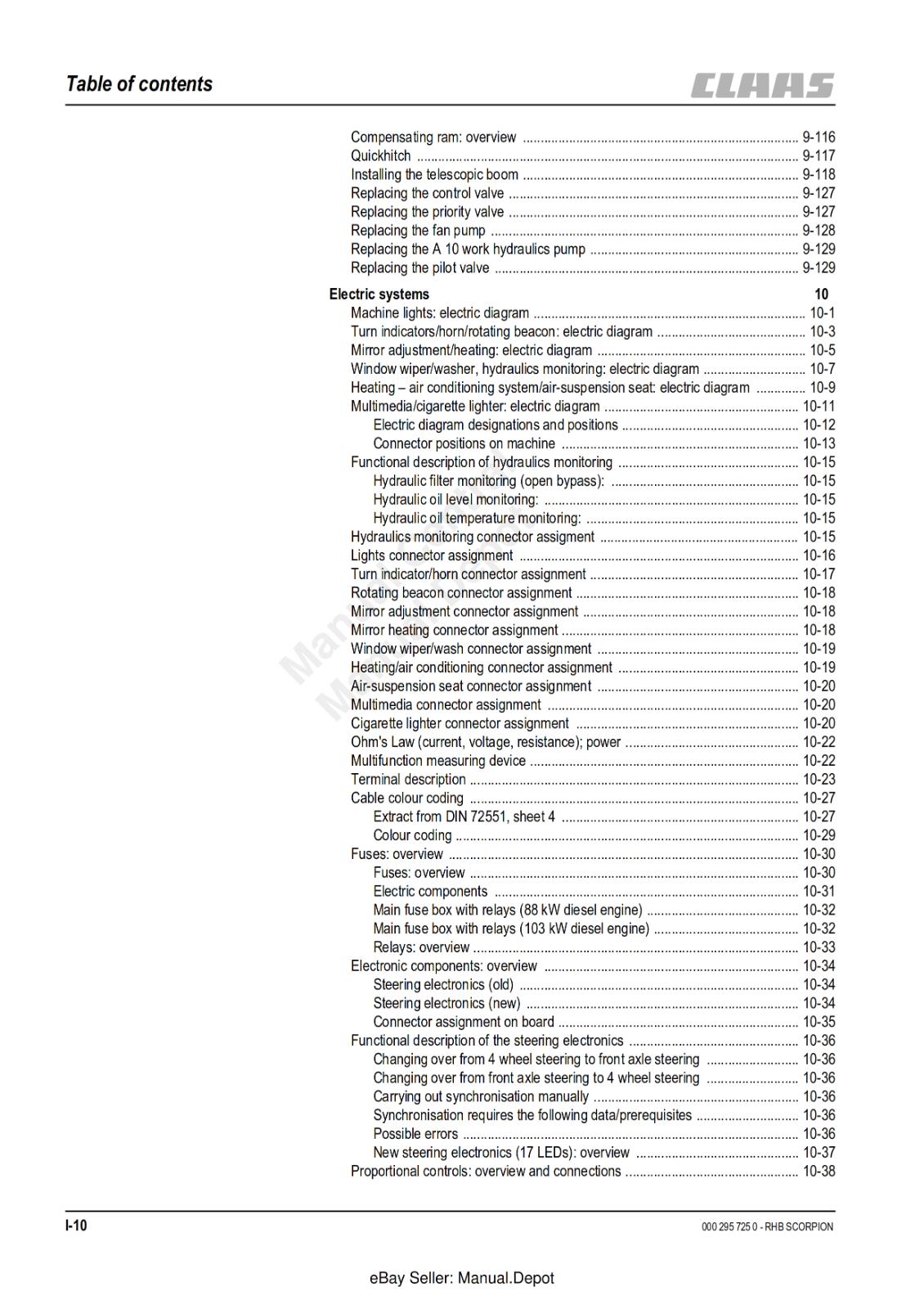 CLAAS SCORPION 9040 7045 7040 7030 6030 REPAIR WORKSHOP PRINTED COMB BOUND
