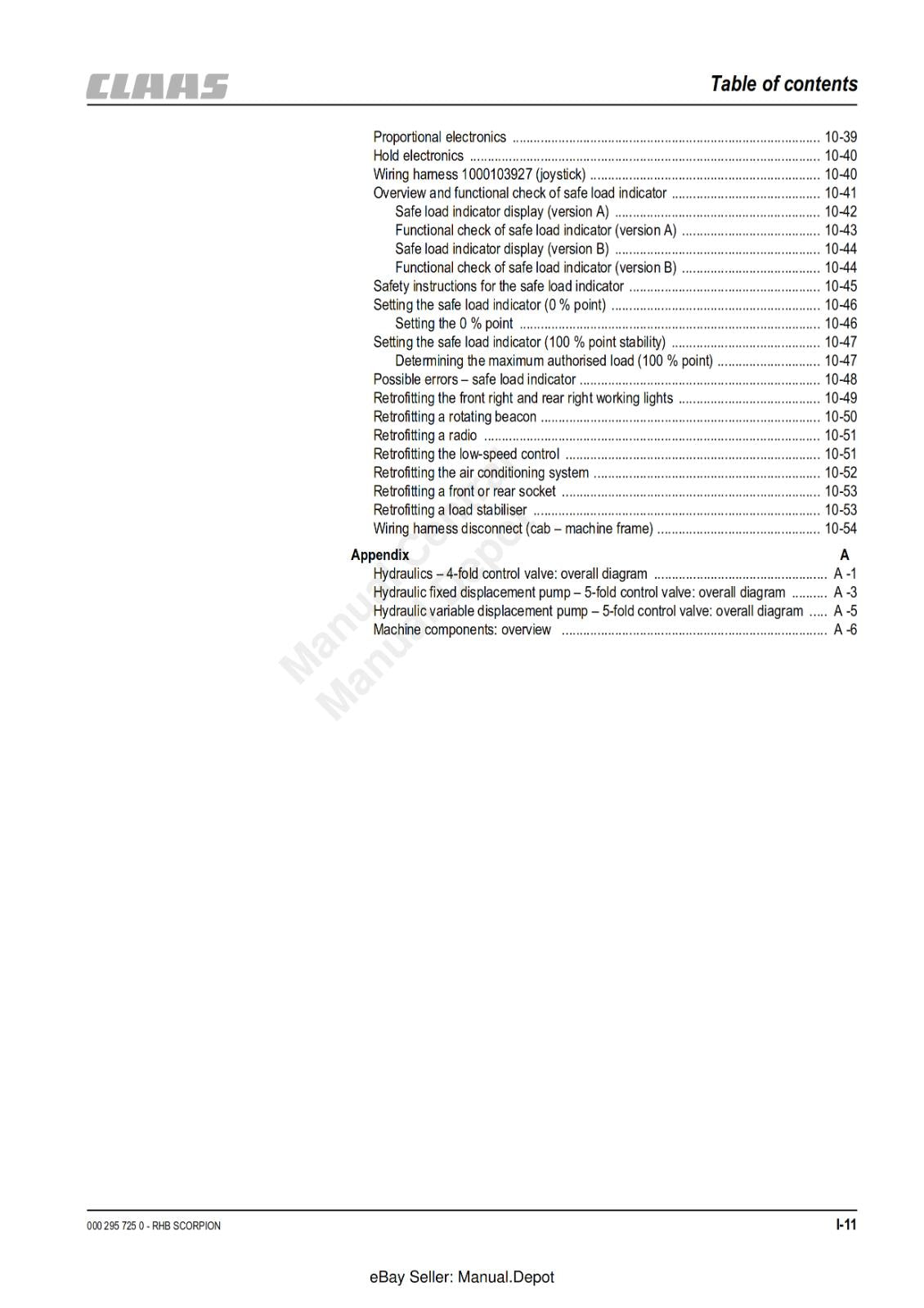 CLAAS SCORPION 9040 7045 7040 7030 6030 REPAIR WORKSHOP PRINTED COMB BOUND