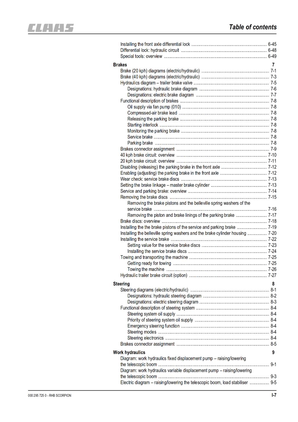 CLAAS SCORPION 9040 7045 7040 7030 6030 REPAIR WORKSHOP PRINTED COMB BOUND