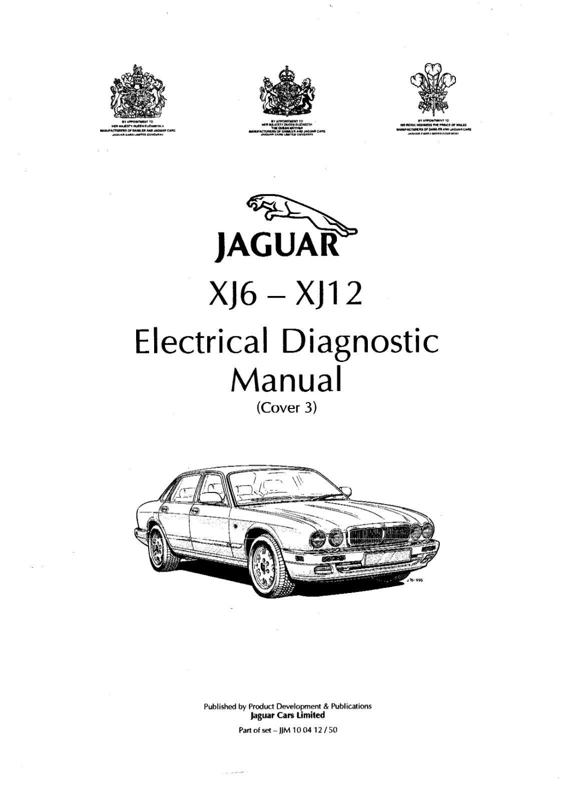 JAGUAR XJ6 (X300) ELECTRICAL DIAGNOSTIC MANUAL 3 VOLS 1995 - REPRINT COMB BOUND