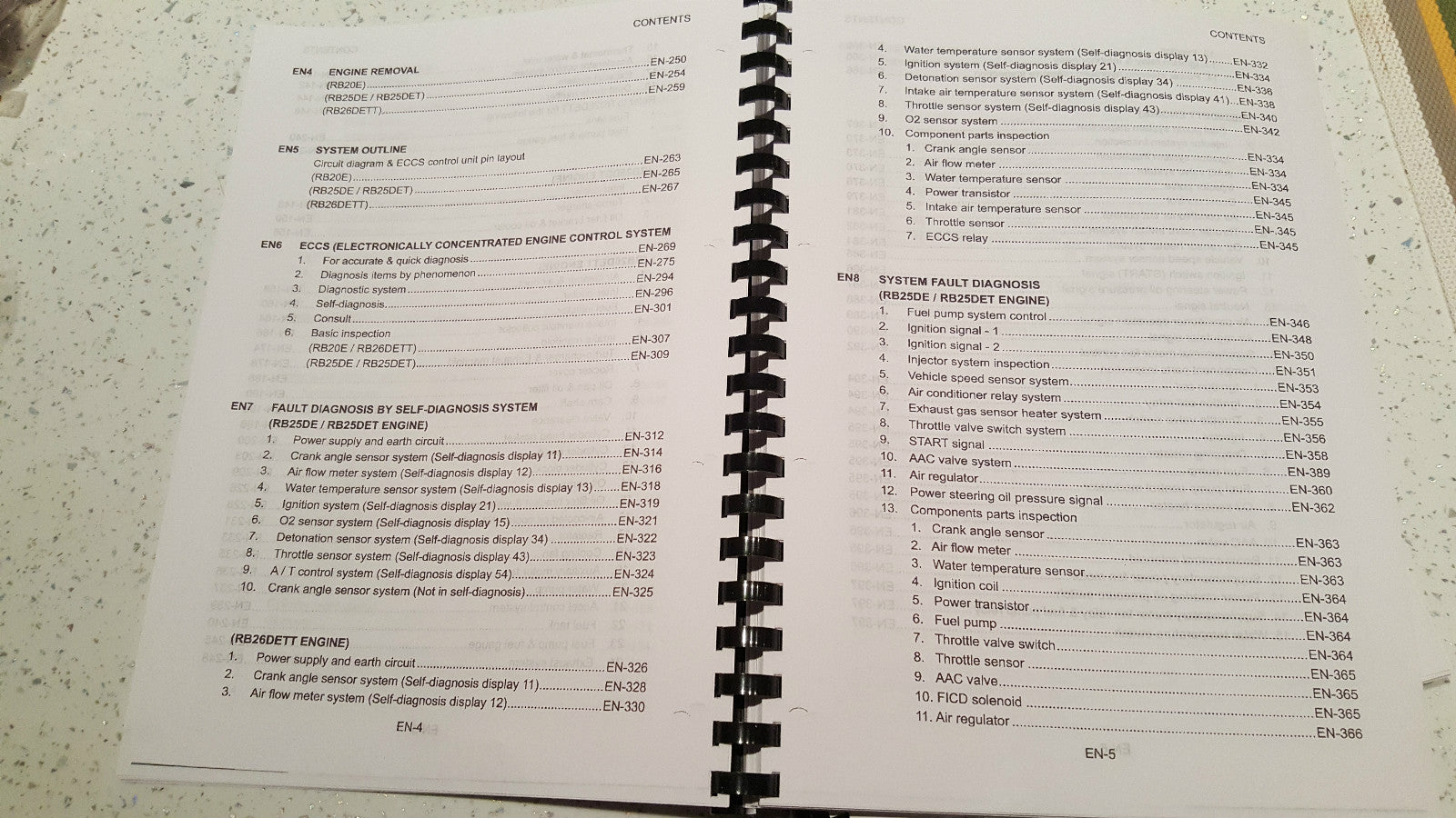 NISSAN R33 SKYLINE ENGINE MANUAL RB20E RB25DE RB25DET RB26DETT