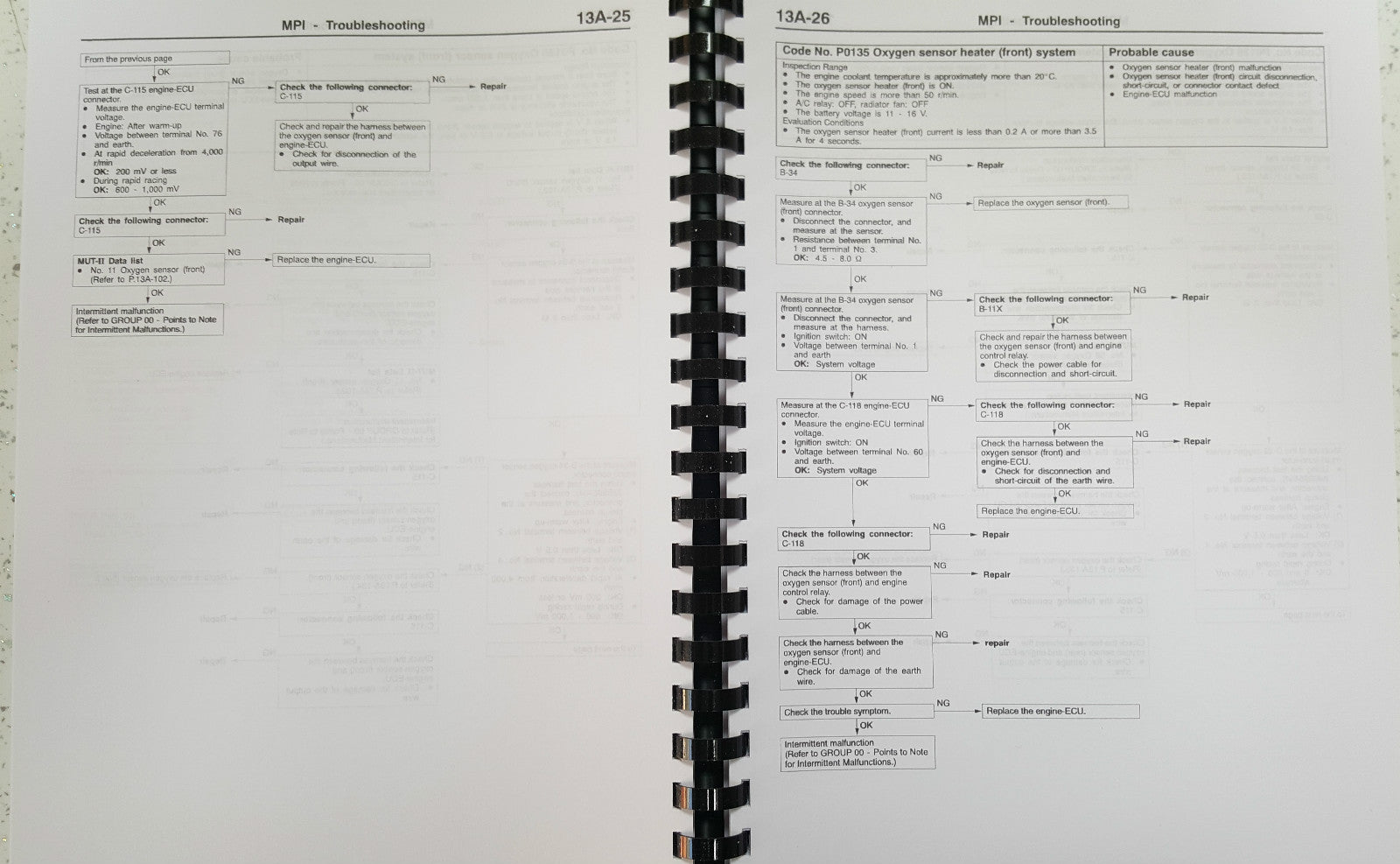 MITSUBISHI LANCER EVO VII 7 WORKSHOP MANUAL REPRINTED 1095 PAGES COMB BOUND