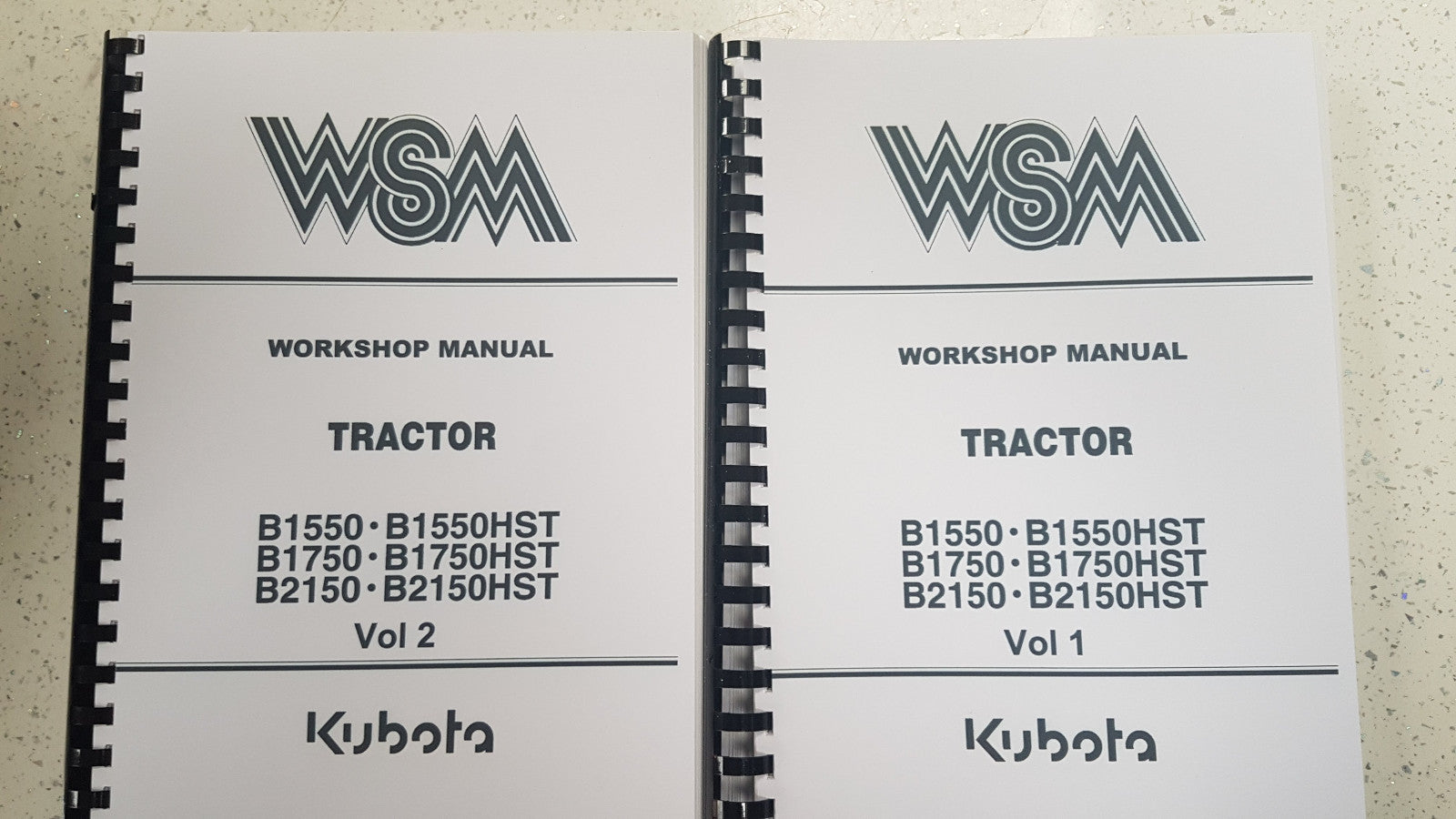 KUBOTA TRACTOR B1550 B1750 B2150 (HST) WORKSHOP MANUAL REPRINTED