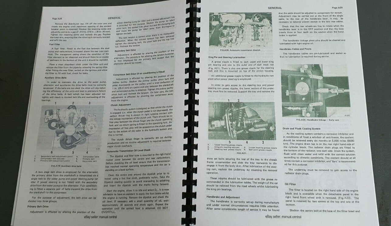 ASTON MARTIN DBS SALOON WORKSHOP REPAIR MANUAL REPRINTED A4 COMB BOUND DBS5000