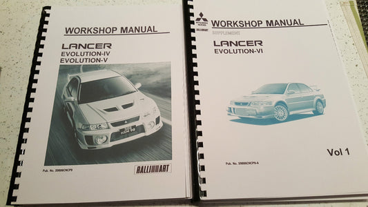 MITSUBISHI LANCER EVO IV / V / VI - 4 / 5 / 6 WORKSHOP MANUAL REPRINTED