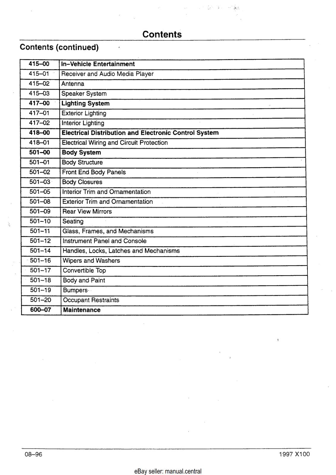 JAGUAR X100 XK8 WORKSHOP SERVICE MANUAL 1997 EDITION - REPRINT COMB BOUND
