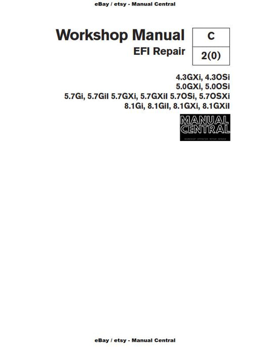 VOLVO PENTA GXi OSi Gi Gil GXil OSXi - EFI REPAIR WORKSHOP MANUAL 2005