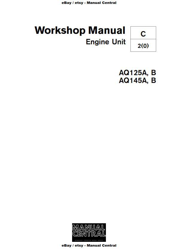 VOLVO PENTA AQ125 AQ145 AQ125A AQ125B AQ145A AQ145B ENGINE UNIT WORKSHOP MANUAL