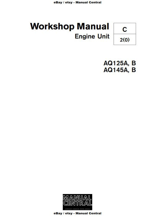 VOLVO PENTA AQ125 AQ145 AQ125A AQ125B AQ145A AQ145B ENGINE UNIT WORKSHOP MANUAL
