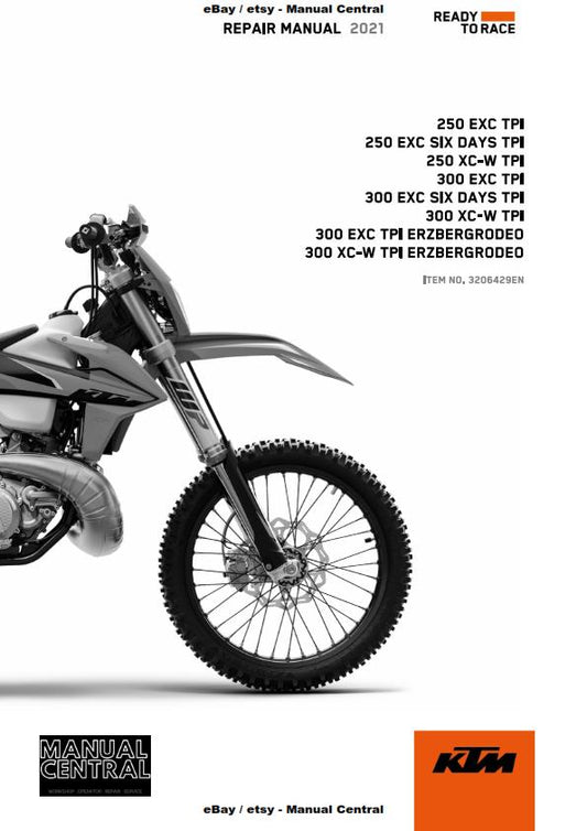 KTM 2021 250 300, EXC TPI, SIX DAYS, XC-W,  ERZBERGRODED - WORKSHOP SERVICE