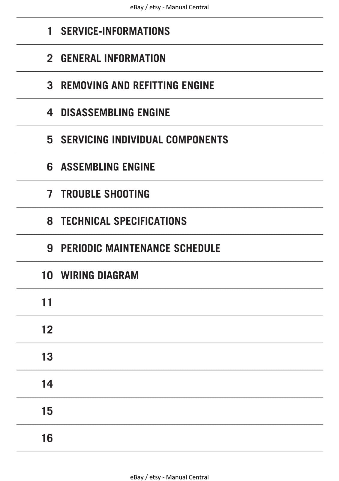 KTM 2005 -  50 AC / LC ENGINE REPAIR WORKSHOP SEVICE MANUAL