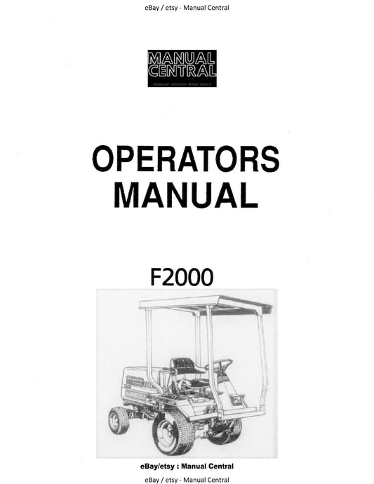 KUBOTA FRONT MOWER F2000 OPERATOR MANUAL