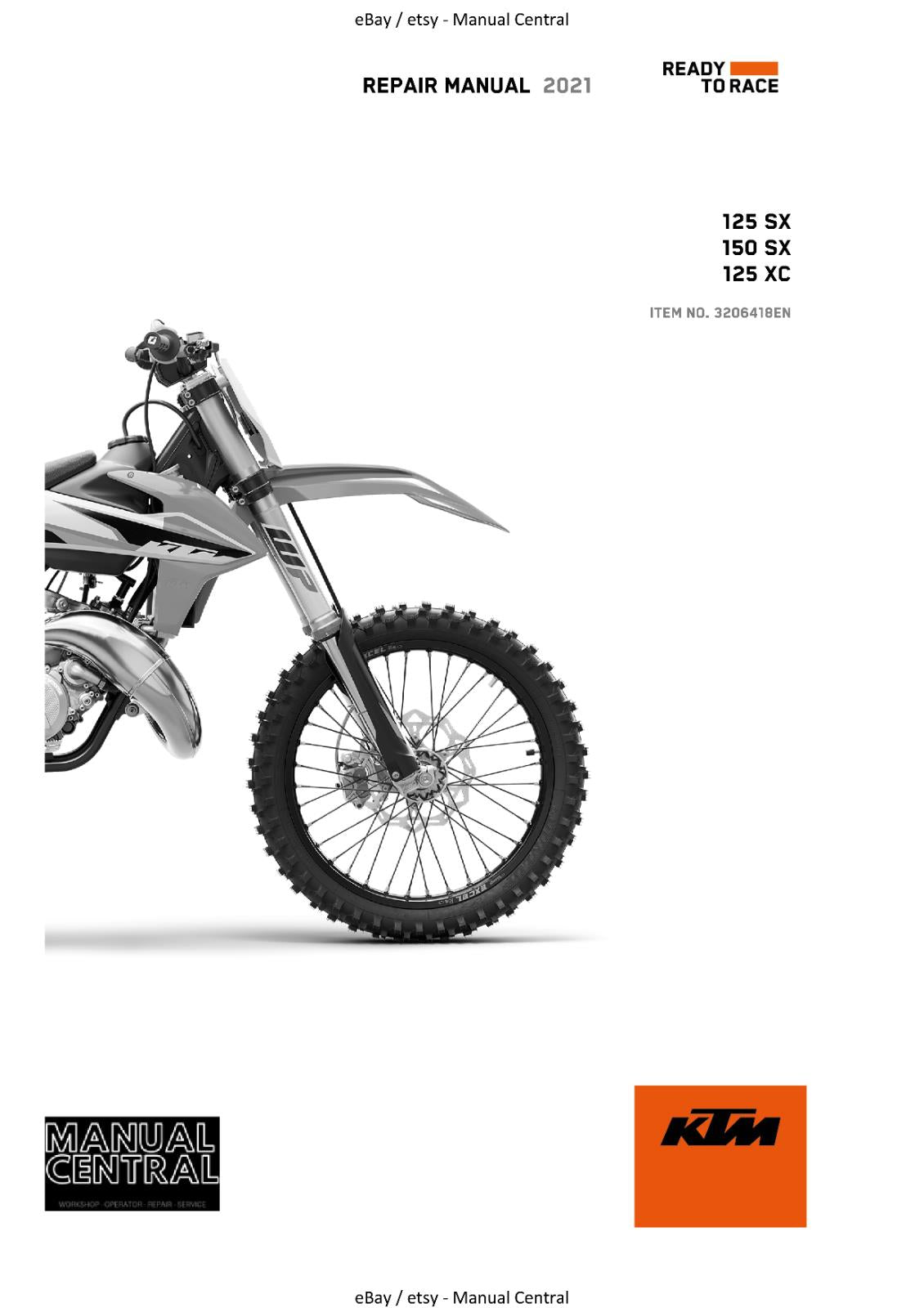 KTM 2021 - 125 SX, 150SX, 125XC - WORKSHOP REPAIR SERVICE MANUAL REPRINTED