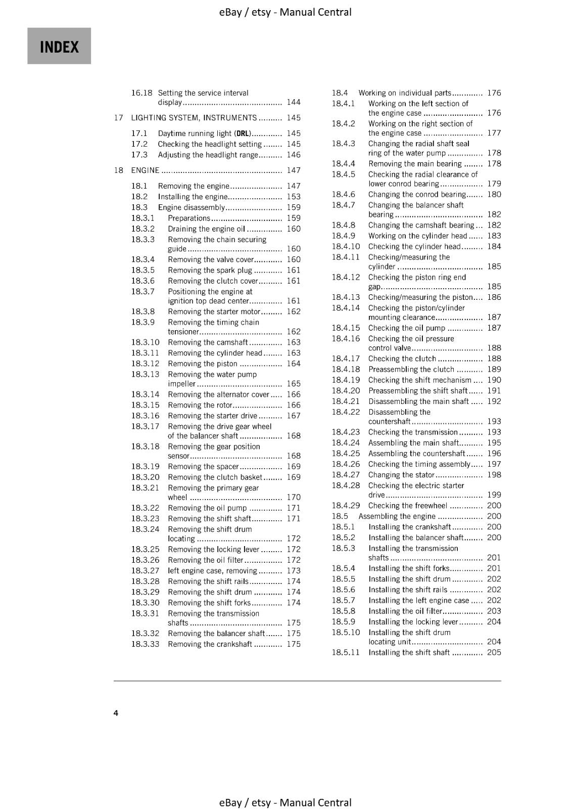 KTM 2021 - 125 DUKE - WORKSHOP REPAIR SERVICE MANUAL REPRINTED