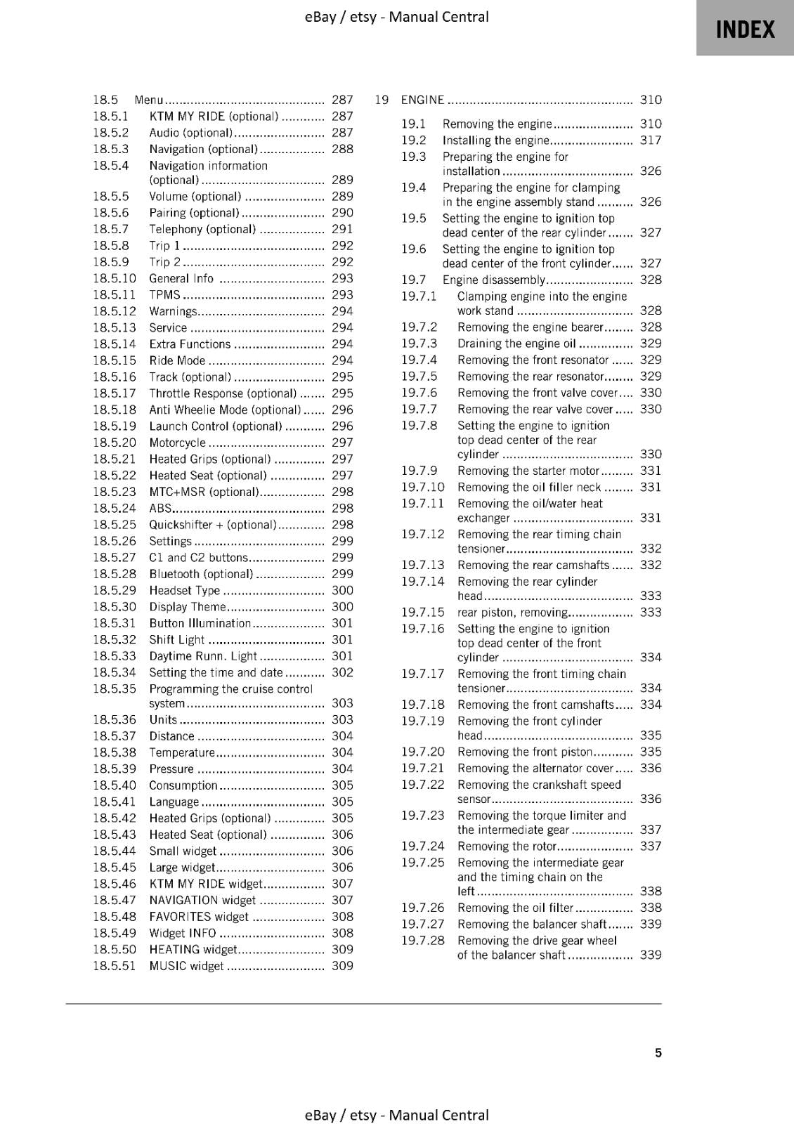 KTM 2021 - 1290 SUPER DUKE R RR - WORKSHOP REPAIR SERVICE MANUAL REPRINTED