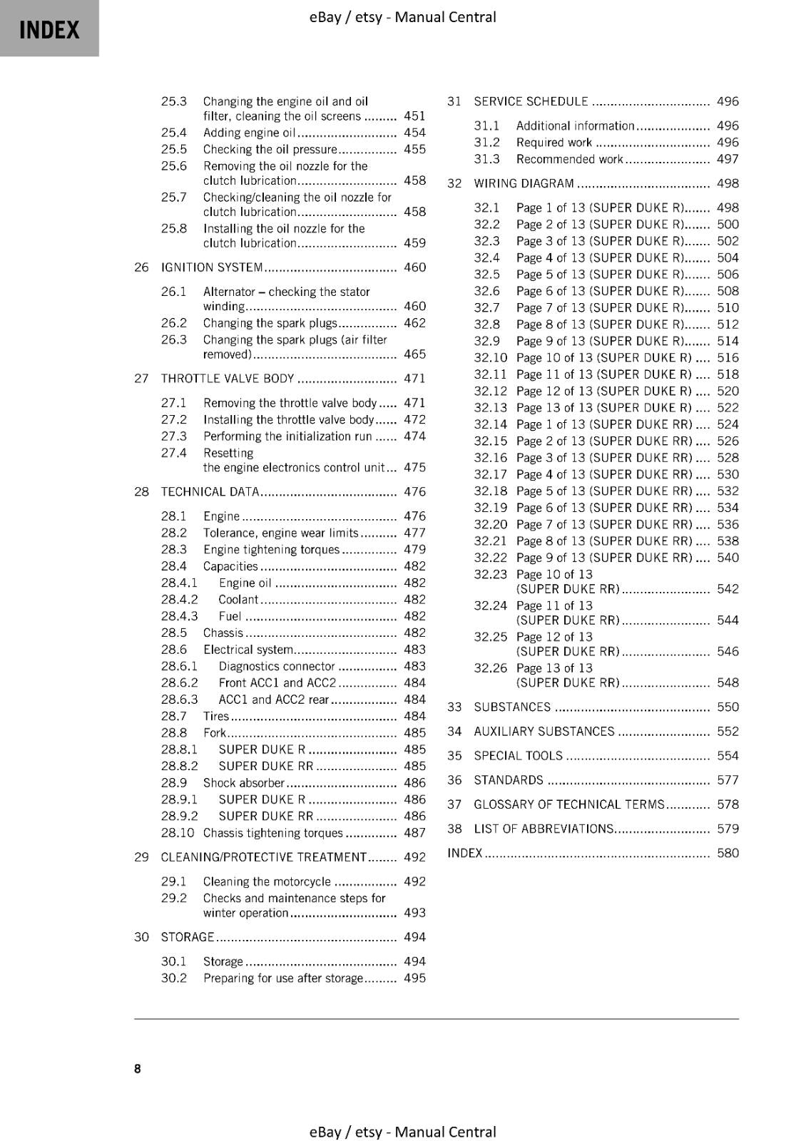 KTM 2021 - 1290 SUPER DUKE R RR - WORKSHOP REPAIR SERVICE MANUAL REPRINTED