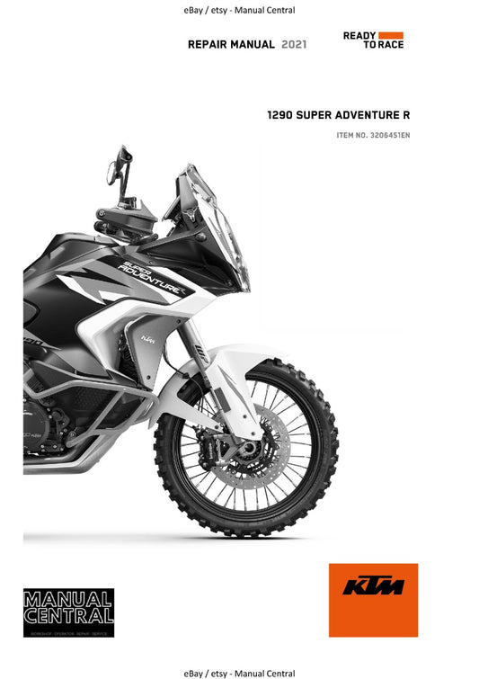 KTM 2021 - 1290 SUPER ADVENTURE R - WORKSHOP REPAIR SERVICE MANUAL REPRINTED