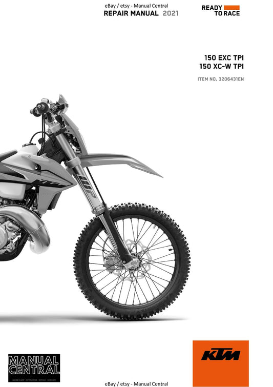 KTM 2021 -150 EXC TPI, 150 XC-W TPI  - WORKSHOP REPAIR SERVICE MANUAL REPRINTED