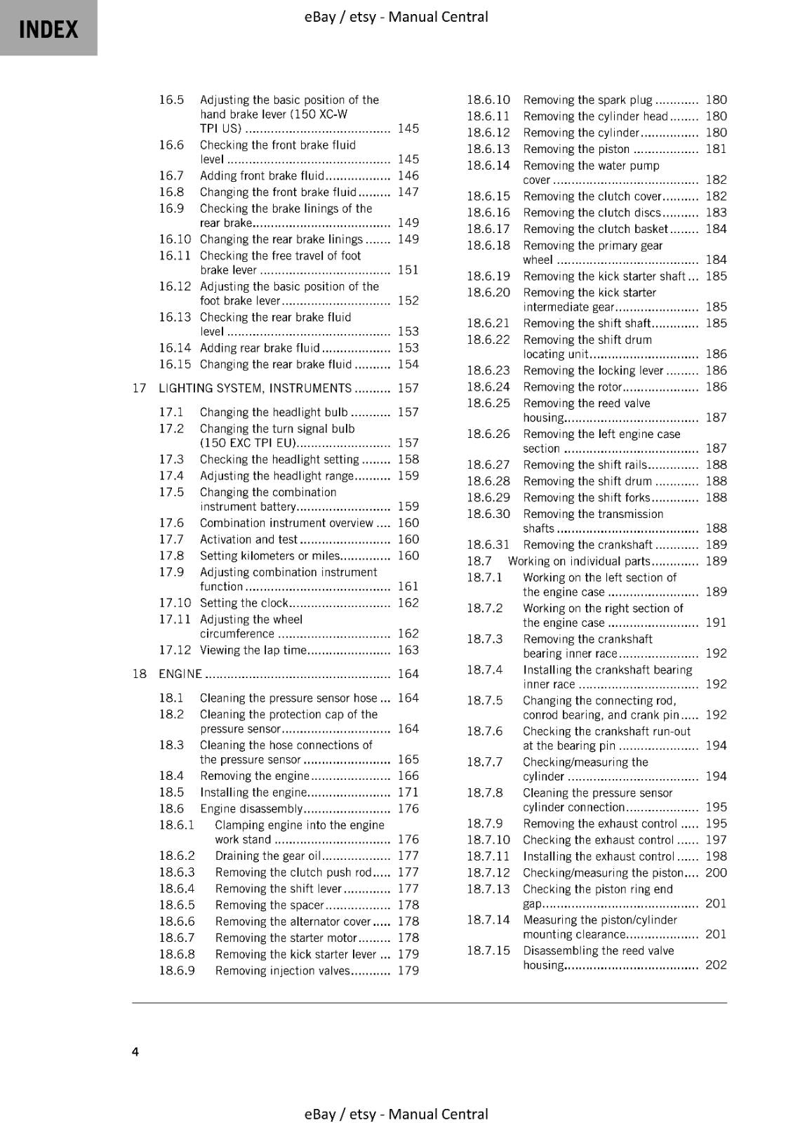 KTM 2021 -150 EXC TPI, 150 XC-W TPI  - WORKSHOP REPAIR SERVICE MANUAL REPRINTED