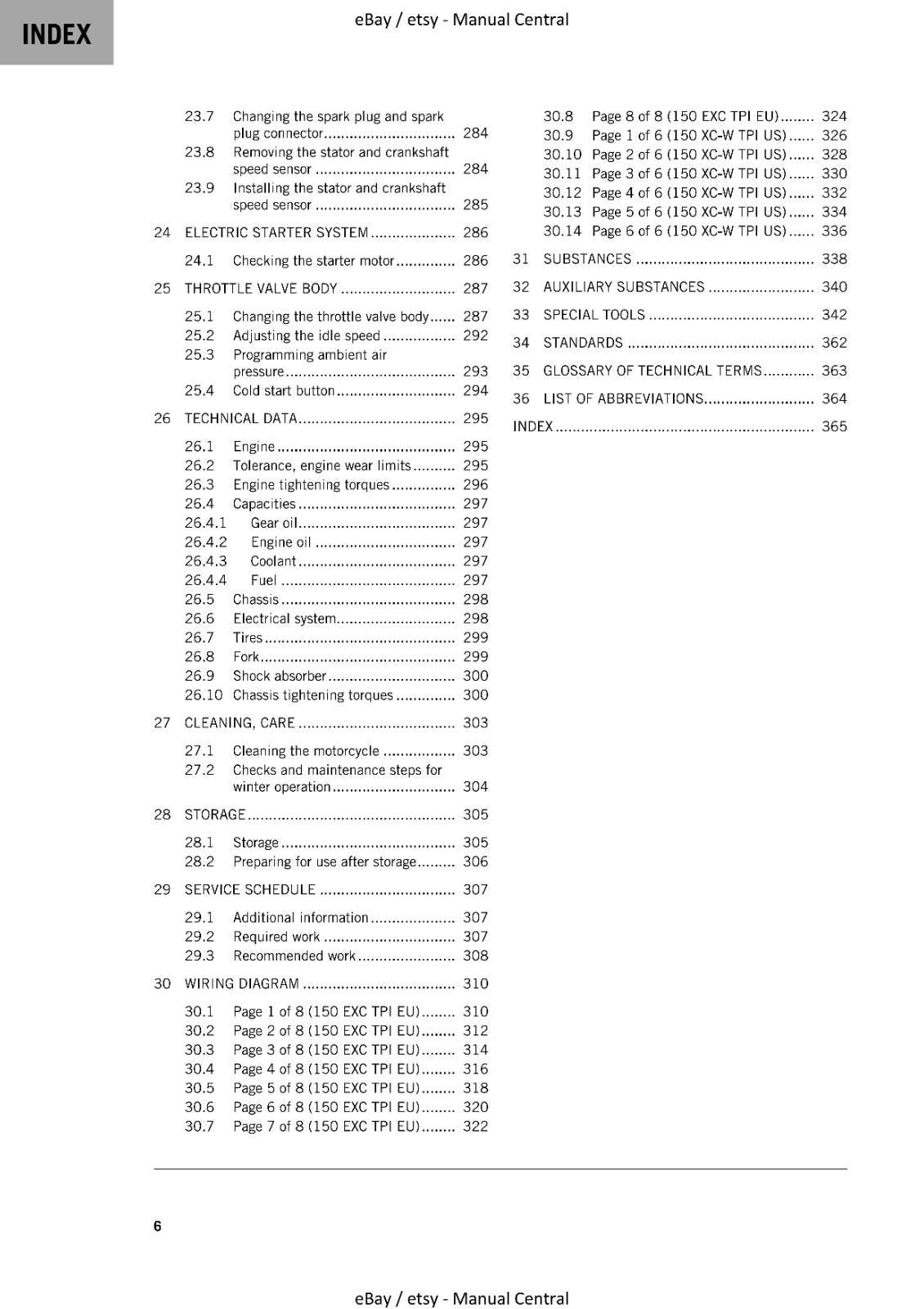 KTM 2021 -150 EXC TPI, 150 XC-W TPI  - WORKSHOP REPAIR SERVICE MANUAL REPRINTED