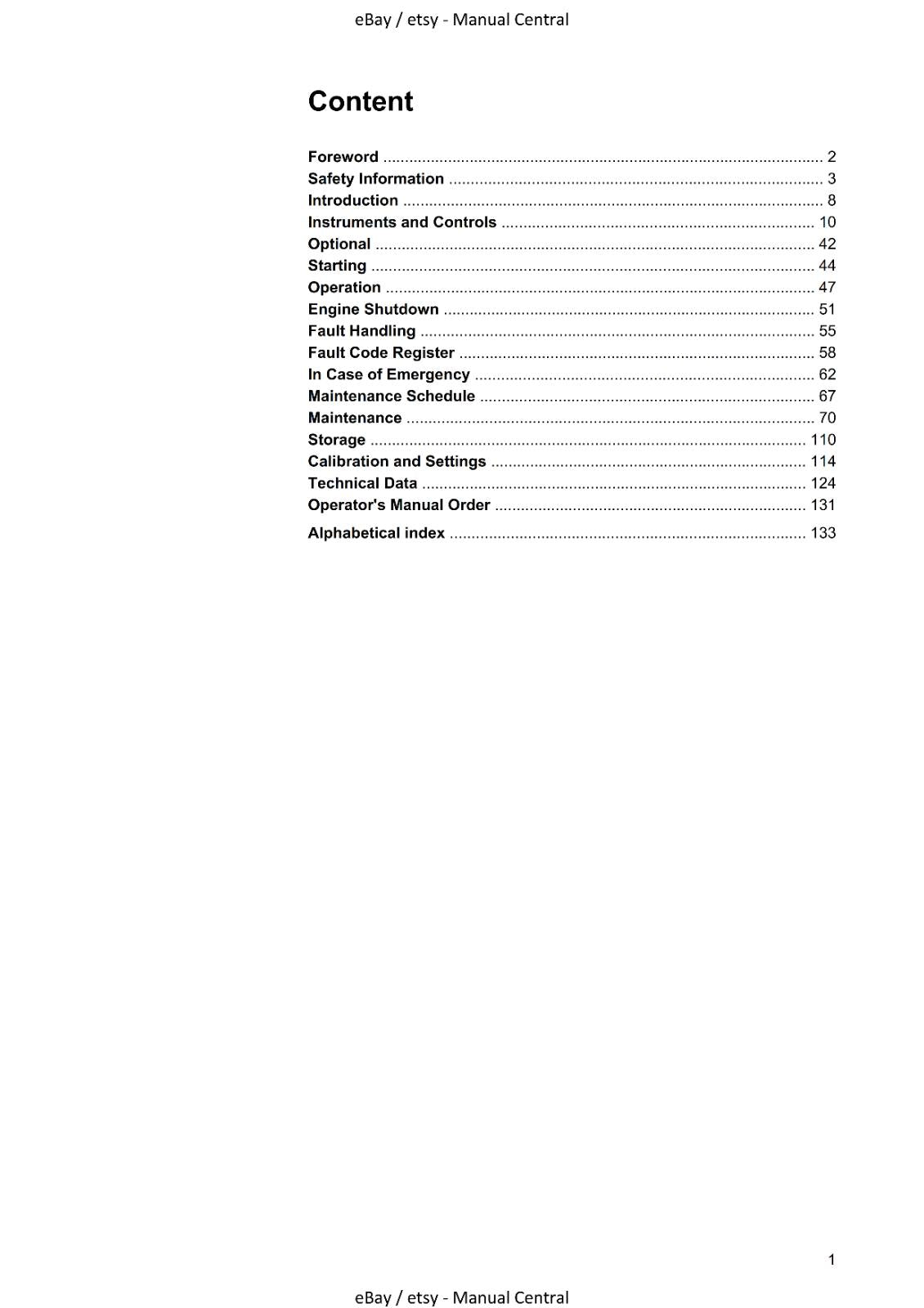 VOLVO PENTA D4 D6 OPERATOR MANUAL REPRINTED 2011