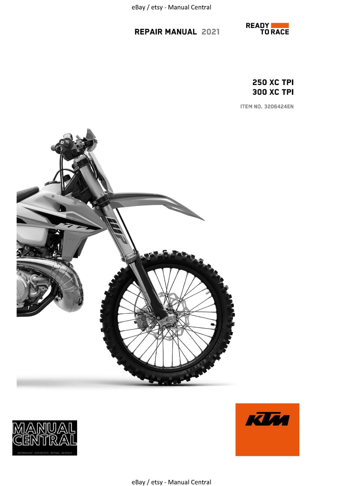 KTM 2021 - 250 300 XC TPI - SERVICE MANUAL REPRINTED