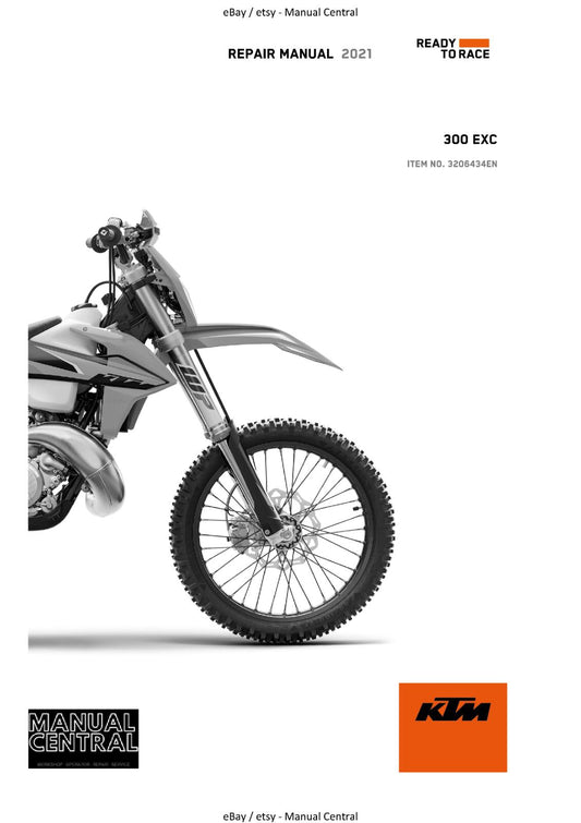 KTM 2021 - 300 EXC - SERVICE MANUAL REPRINTED