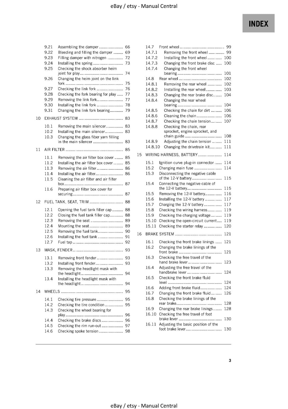 KTM 2021 - 300 EXC - SERVICE MANUAL REPRINTED