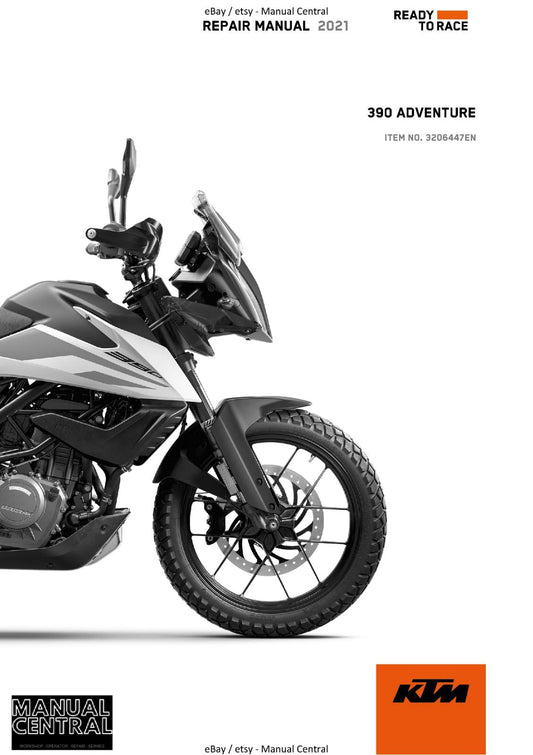 KTM 2021 - 390 ADVENTURE - SERVICE MANUAL REPRINTED