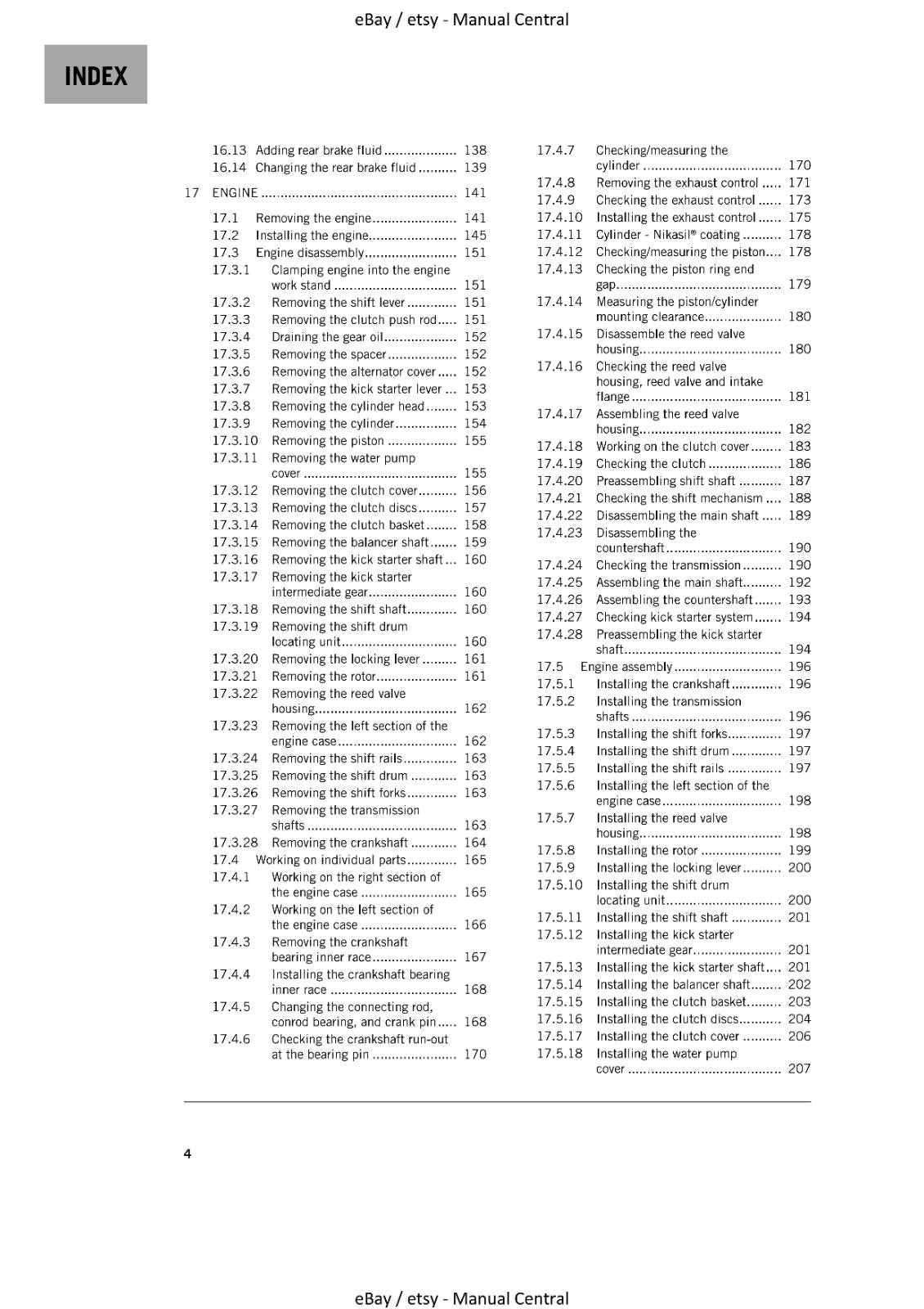 KTM 2021 - 250 SX - WORKSHOP REPAIR SERVICE MANUAL REPRINTED