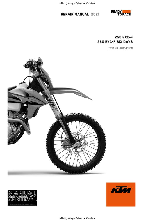 KTM 2021 - 250 EXC-F SIX DAYS - WORKSHOP REPAIR SERVICE MANUAL REPRINTED