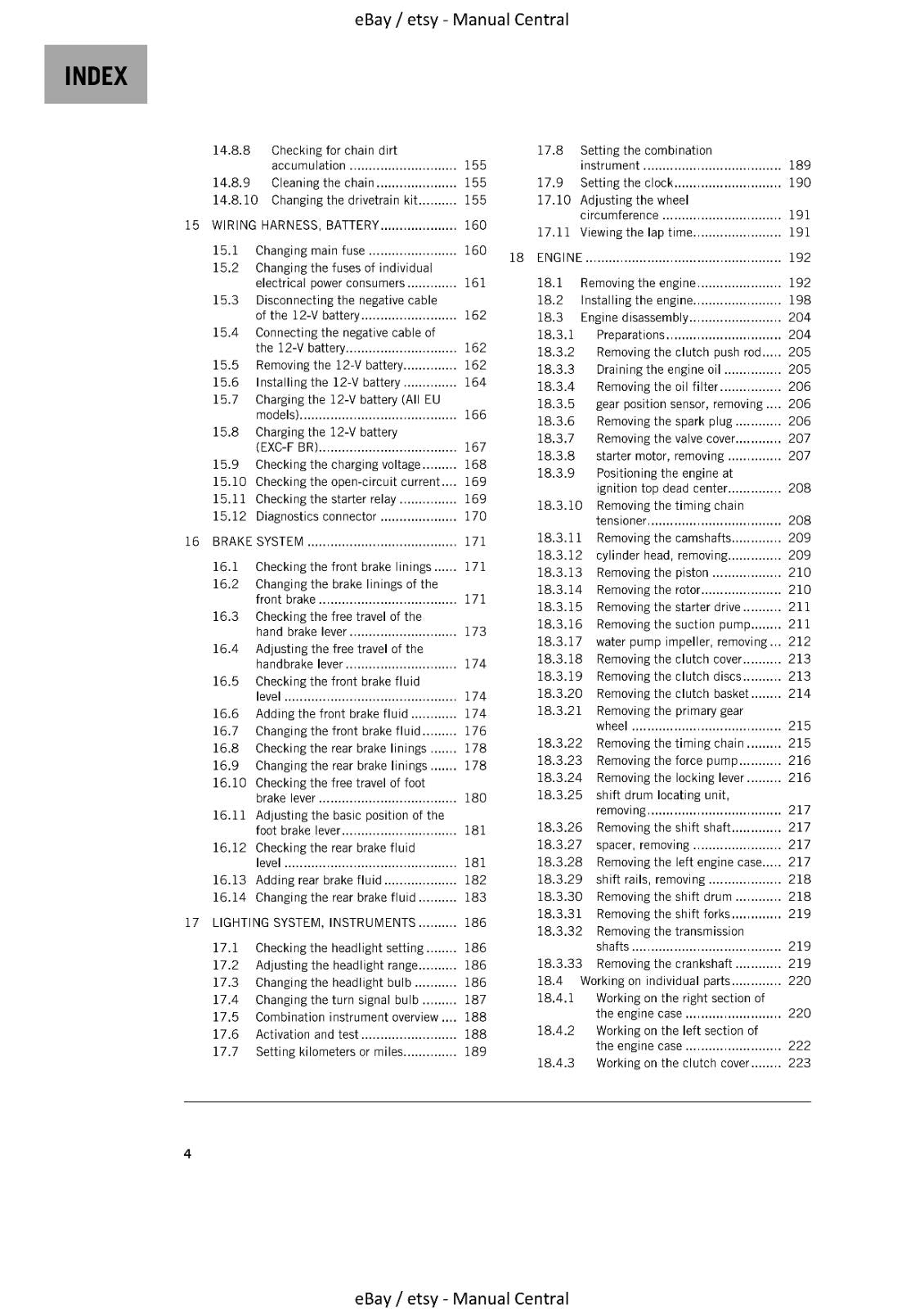 KTM 2021 - 250 EXC-F SIX DAYS - WORKSHOP REPAIR SERVICE MANUAL REPRINTED