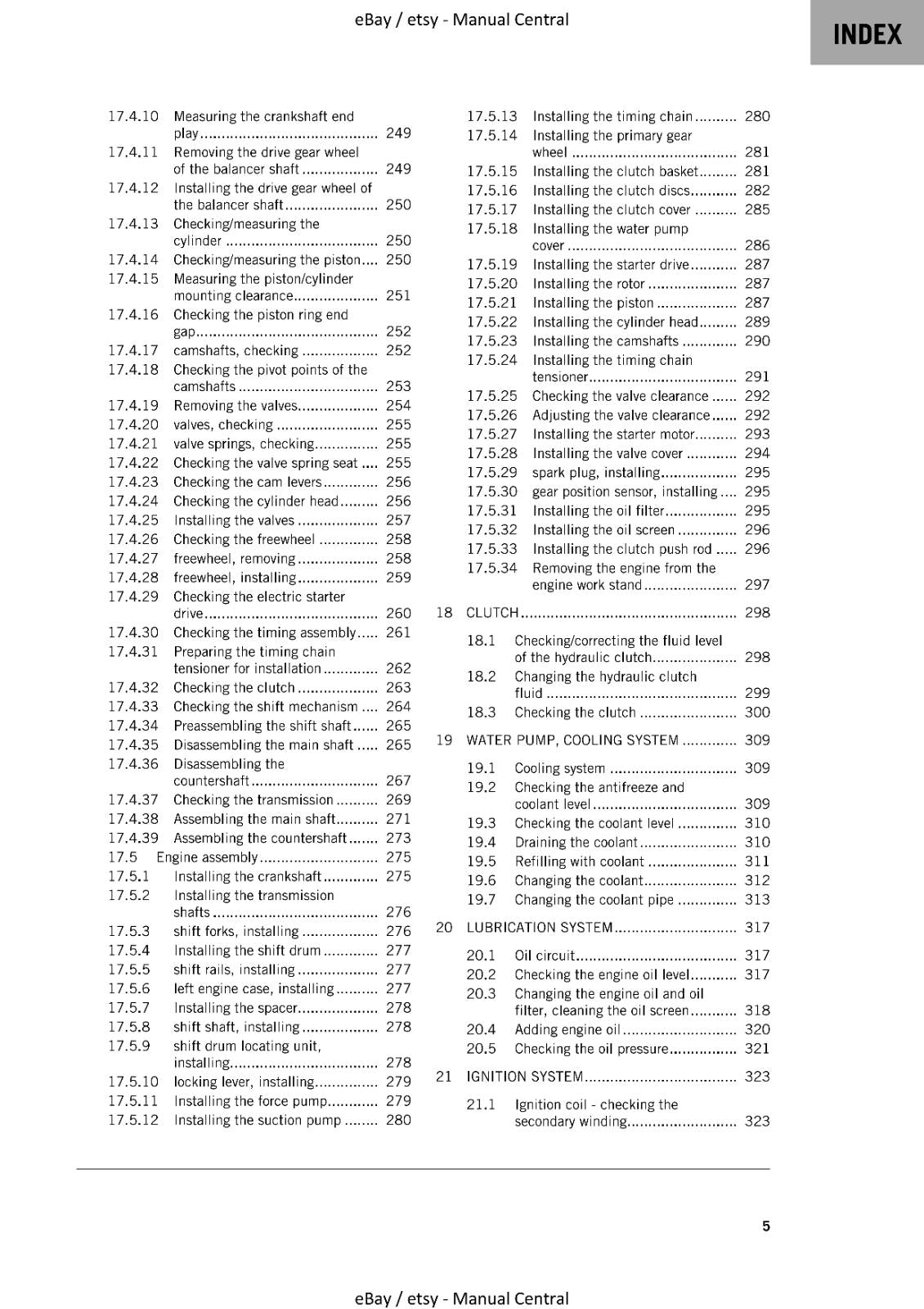 KTM 2021 - 250 SX-F  XC-F TROY LEE DESIGNS - WORKSHOP REPAIR SERVICE REPRINTED