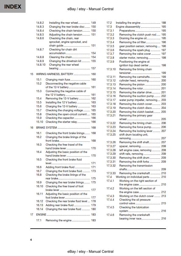 HUSQVARNA FC 250 2021 REPAIR WORKSHOP SERVICE MANUAL REPRINTED