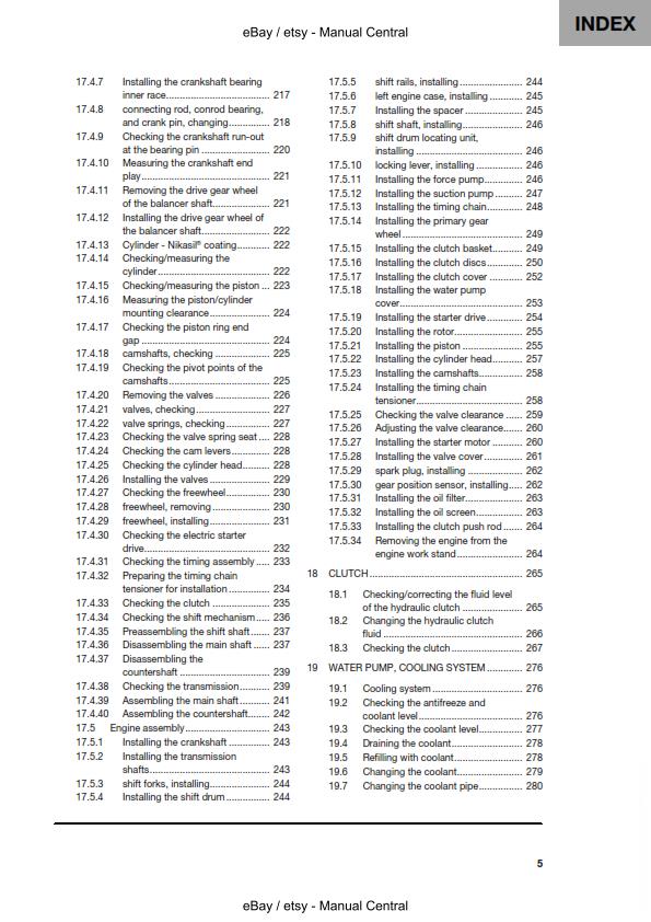 HUSQVARNA FC 250 2021 REPAIR WORKSHOP SERVICE MANUAL REPRINTED