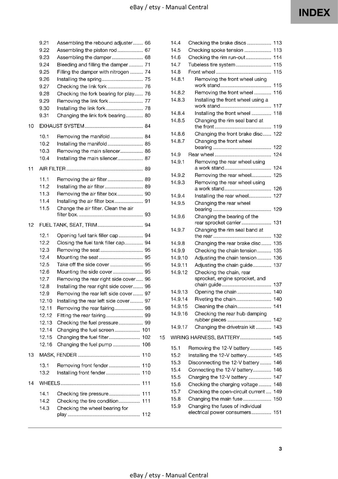 HUSQVARNA 2021 - 701 SUPERMOTO EU EDITION - WORKSHOP SERVICE MANUAL REPRINTED