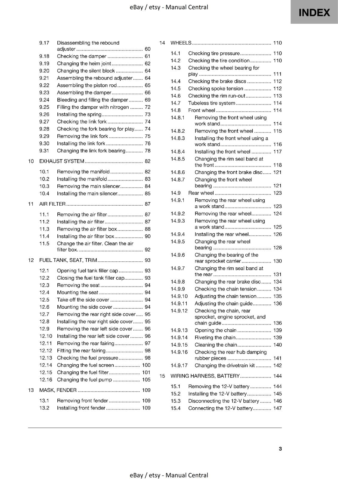 HUSQVARNA 2021 - 701 SUPERMOTO US EDITION - WORKSHOP SERVICE MANUAL REPRINTED