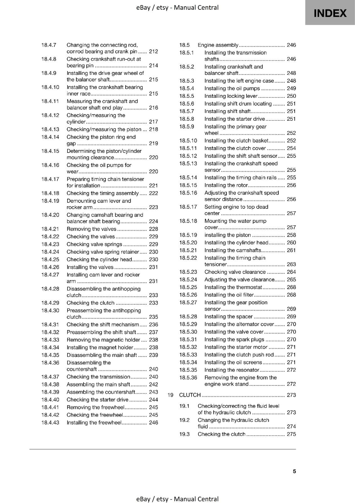 HUSQVARNA 2021 - 701 SUPERMOTO US EDITION - WORKSHOP SERVICE MANUAL REPRINTED