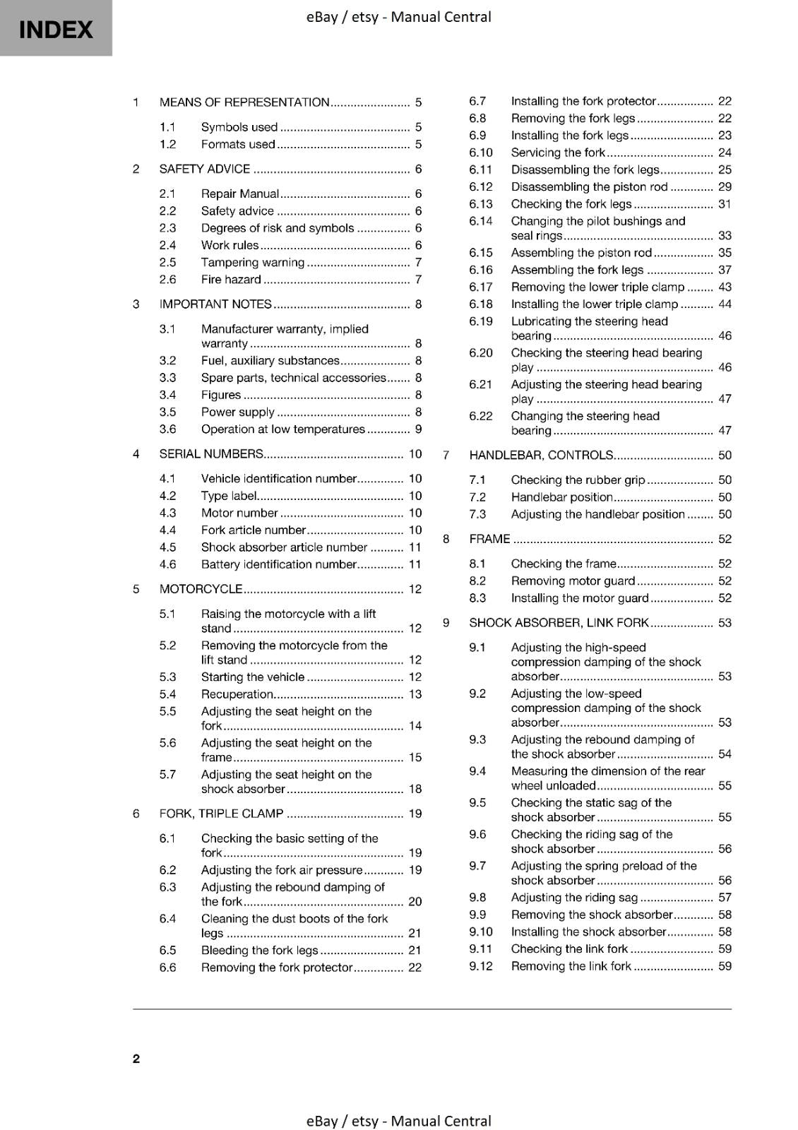 HUSQVARNA 2021 - EE5 - WORKSHOP SERVICE MANUAL REPRINTED