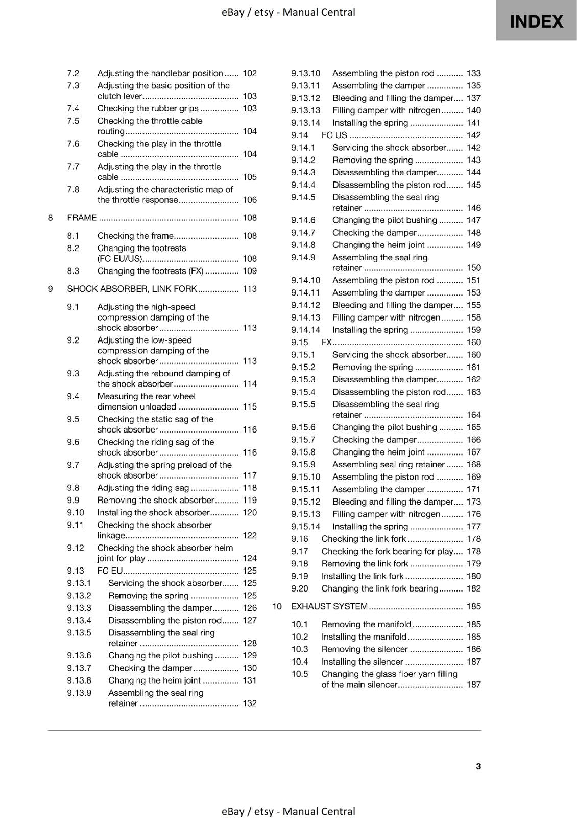 HUSQVARNA 2021 - FC 350 FX 350 - REPAIR WORKSHOP SERVICE MANUAL REPRINTED
