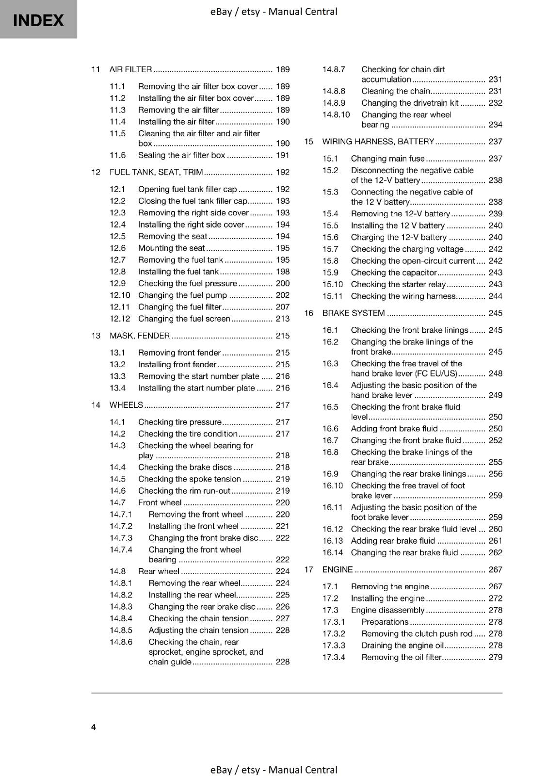 HUSQVARNA 2021 - FC 350 FX 350 - REPAIR WORKSHOP SERVICE MANUAL REPRINTED