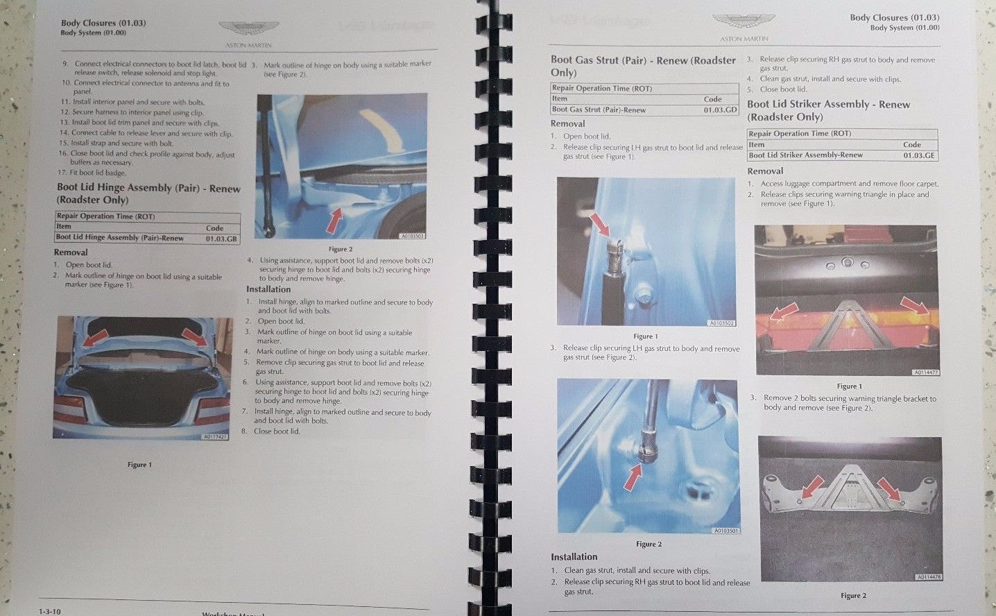 ASTON MARTIN V8 VANTAGE WORKSHOP +  PARTS + ELECTRICAL 05 - 13 ISSUE 8 -  120GSM